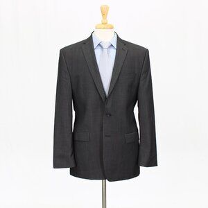 Calvin Klein 42R Gray HB 2-Button Sport Coat Blazer Jacket G130